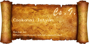 Csokonai István névjegykártya