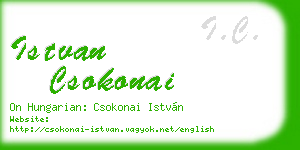 istvan csokonai business card