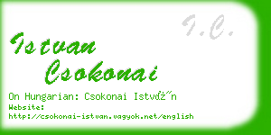 istvan csokonai business card